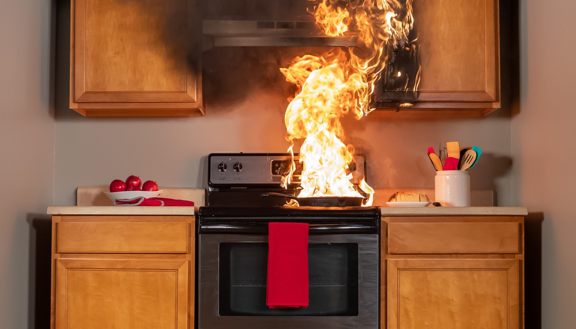 Kitchen oil flare